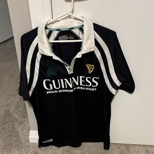 Guinness mens Black Rugby Jersey